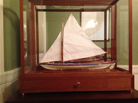 Hand Crafted Custom Glass Display Case For Ship Model By