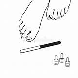 Pedicure Manicure sketch template