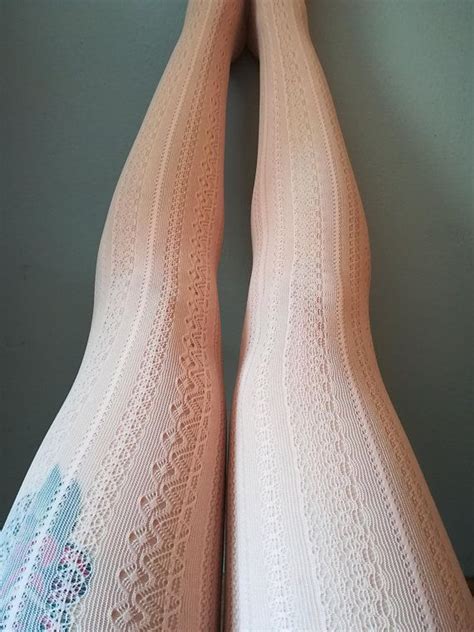 pink tights stockings lace pantyhose suededead etsy tights