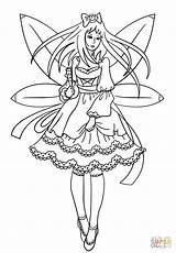 Coloring Gothic Fairy Pages Printable Drawing Colorings Getdrawings Categories Paper sketch template