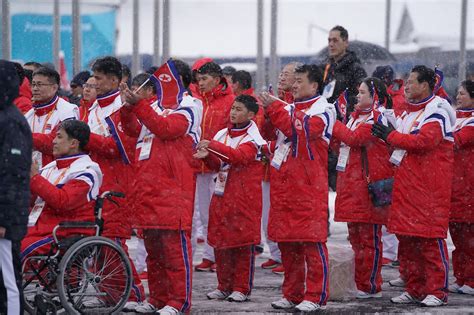 pyongyang didnt accept unified flag   winter olympic games north korean today marched