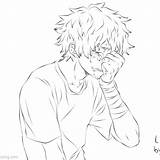 Academia Todoroki Shoto Mha Midoriya Izuku Bettercoloring Toga Lineart sketch template