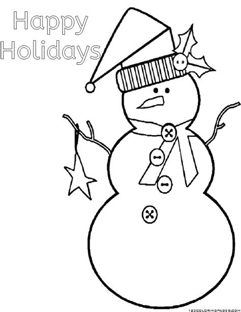 happy holidays coloring pages part