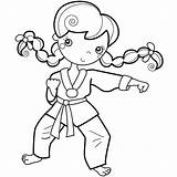 Karate Taekwondo Martial Cj Madam Mma Kolorowanki Dzieci Template sketch template
