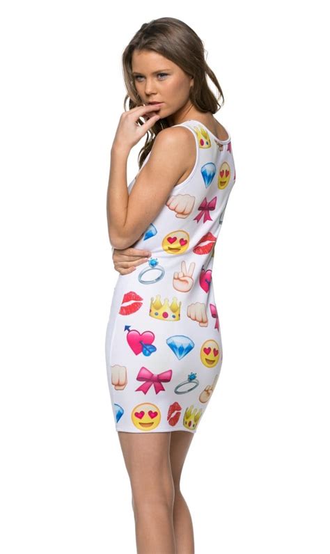 emoji fun mini dress  geeky dresses popsugar tech photo