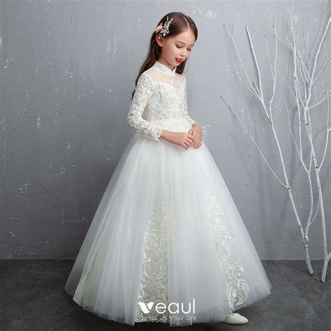 Chic Beautiful White Flower Girl Dresses 2020 A Line Princess See