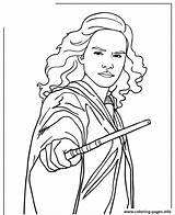 Hermione Potter Harry Granger Coloring Pages Wand Printable Drawing Holding Print Drawings Book Color Kids Info Cartoon Getdrawings Draco Choose sketch template