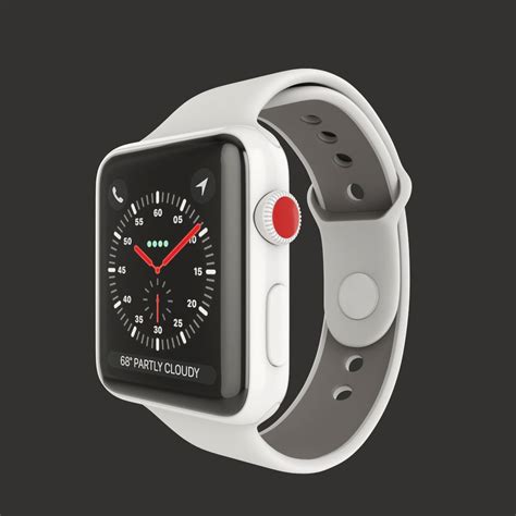 apple  edition series  mm  sport band ceramic white  model cgtrader