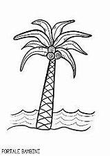 Coloring Pages Tree Palm Print sketch template