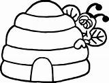 Hive Bumble Beehive Wecoloringpage Coloringway Clipartmag sketch template