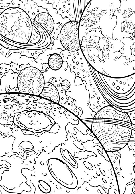 planets coloring pages  pieces print   kids