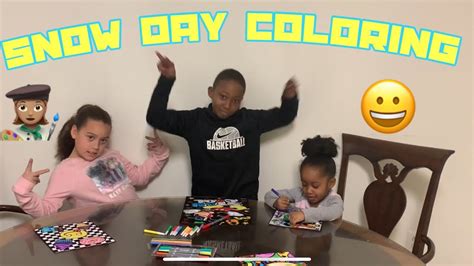 coloring   snow day youtube