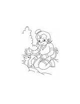 Hanumana Coloring Playing Childhood sketch template