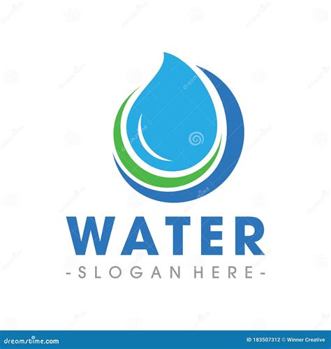 water logo design stock vector illustration  corporate