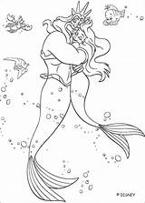 Ariel Triton Coloring King Pages Mermaid Little Color Print Online Disney Hellokids Coloriage sketch template