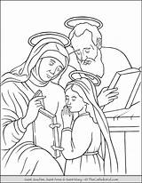 Coloring Mary Anne Saint Joachim Pages sketch template
