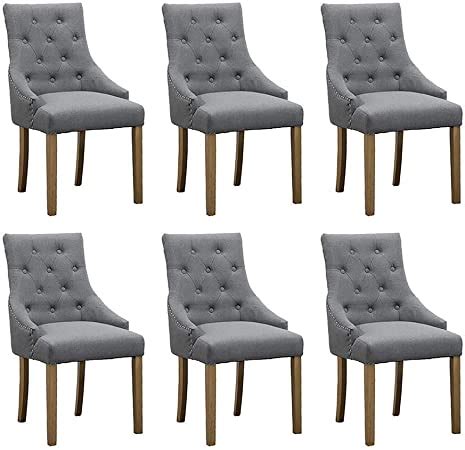 grey dining room chairs set   yaheetech dining chairs solid wood