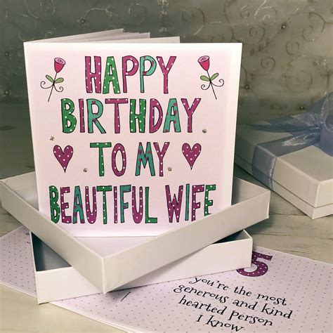 personalised wife birthday book card by claire sowden design