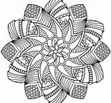 Mandala Coloring Pages Printable Flower Adults Colouring Color Sheets Adult Print Book Kids sketch template