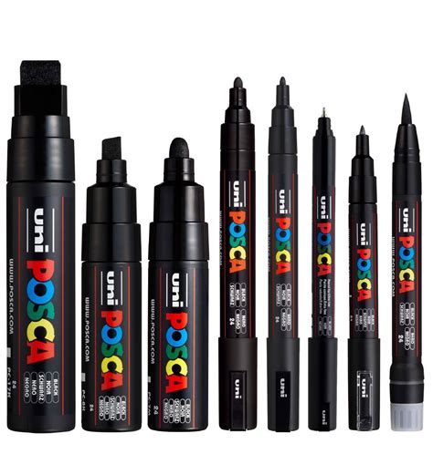 posca markers  tip sizes black fast shipping