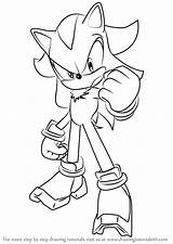 Sonic Shadow Hedgehog Draw Drawing Step Cartoon Characters Drawingtutorials101 Learn Tutorials Tutorial Movie sketch template