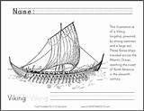 Viking Coloring Longship Drakkar Pdf Ship Studenthandouts Pages Vikings Print  28kb 425px Choose Board sketch template