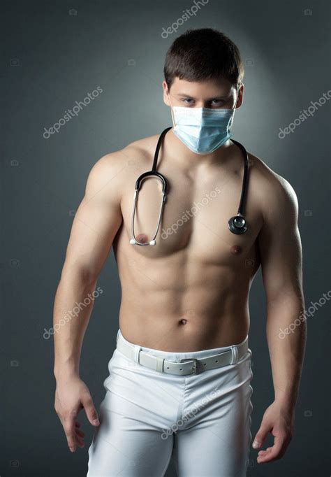 Sexy Dancer In Doctor Costume With Stethoscope — Stock