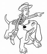 Toy Story Coloring Pages Woody Printable Dog Cartoon Disney Riding Colouring Kids Print Sid Buzz Color Toystory Toys Fun Book sketch template