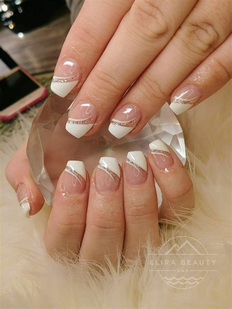 style  french tip nails acrylic nails french tip acrylic nails