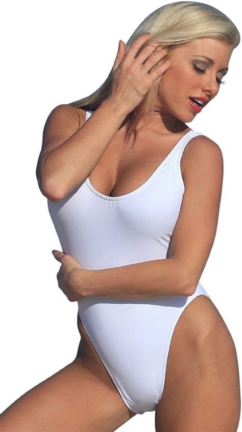 ujena white double dip 1 pc swimsuit swimset beachwear at amazon women