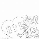 Bff Coloring Pages Forever Friends Printable Kids Print sketch template