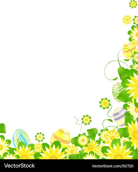 floral easter border royalty  vector image