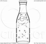 Bottle Soda Clipart Smiling Coloring Cartoon Goofy Vector Outlined Thoman Cory Illustration Regarding Notes sketch template