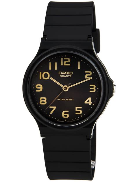 casio casio mq  mens classic casual black resin strap black dial  walmartcom