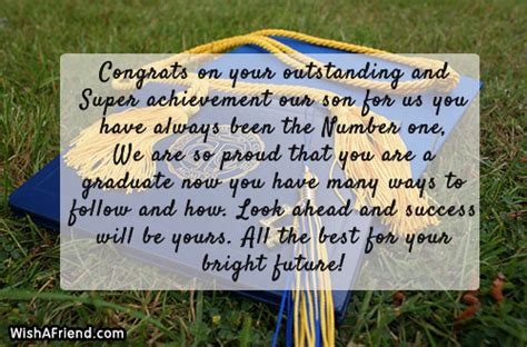 congrats   outstanding  super graduation message  parents