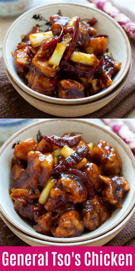 General Tsos Chicken With Deep Fried Chicken In A Sweet Savory And