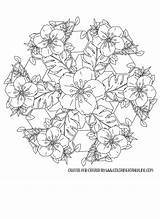 Coloring Flowers Vines Mandala Pages Healing Colouring Choose Board sketch template