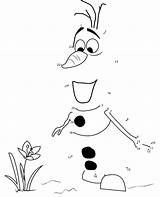 Dots Connect Frozen Olaf Snowman Dot Printable Kids Coloring Pages Numbers Preschool Puntini Worksheet Unisci Drawing Disney Worksheets Elsa Printables sketch template