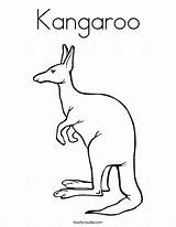 Kangaroo Australien Animal sketch template