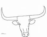 Longhorn Coloring Cow Drawing Pages Texas Cattle Head Printable Steer Color Face Clipart Bull Outline Drawings Cartoon Horns Draw Long sketch template