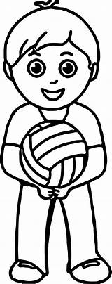 Volleyball Coloring Pages Playing Basketball Court Boy Color Clipartmag Getcolorings Getdrawings Fresh sketch template