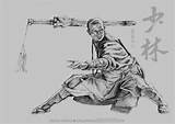 Monk Shaolin Kung Fu Tattoo Monks Fighting Ryu Deviantart Zen Sakusen Sharpie Karate Gesture sketch template