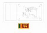 Lanka Flag sketch template