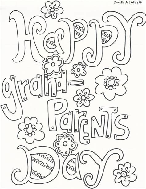 print    grandparents day coloring page  printable