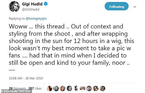gigi hadid takes a stand on twitter after she s mocked for her frazzled