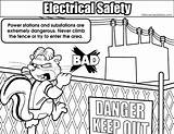 Electricity Coloring Safety Pages Electrical Elementary Colouring Drawings Designlooter Printable Resolution Bigger Getcolorings 15kb 556px Medium sketch template