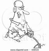 Weed Cartoon Wacker Clipart Landscaper Using Happy Outline Whipper Royalty Toonaday Snipper Clip Illustration Man Rf Poster Leishman Ron Losing sketch template