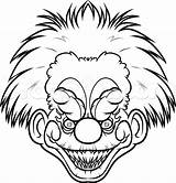 Scary Killer Easy Draw Clown Drawing Clowns Coloring Pages Drawings Face Color Faces Klowns Space Outer Way Getdrawings Halloween Jokers sketch template