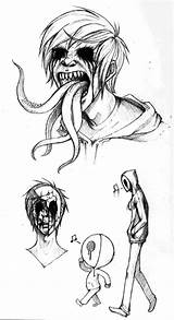 Creepy Drawings Things Dark Scary Sketches Jack Eyeless Drawing Jeff Fascinate Killer Choose Board sketch template