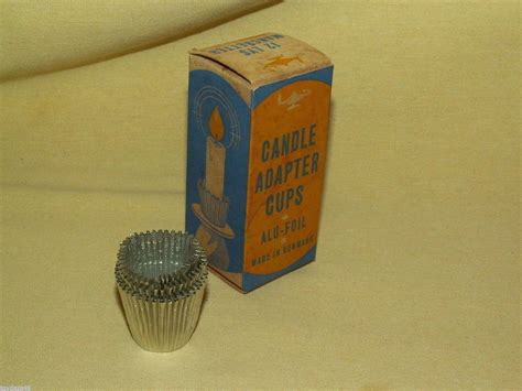 candle adapter cups original vintage box set  alu foil denmark
